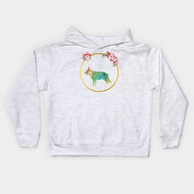 German Shepherd Kids Hoodie by erzebeth